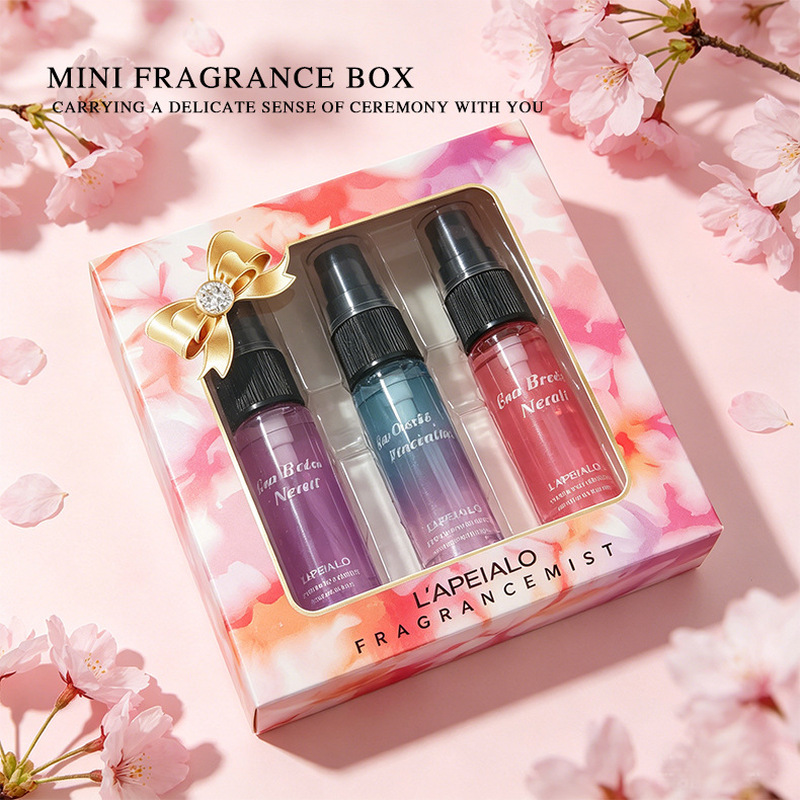 Home Fragrance Usa - ミニホームフレグランスミストギフトボックス 3個入り ポータブルルームエアフレッシュナースプレー ワードローブ、寝室、引き出し、家庭用アロマデオドラント