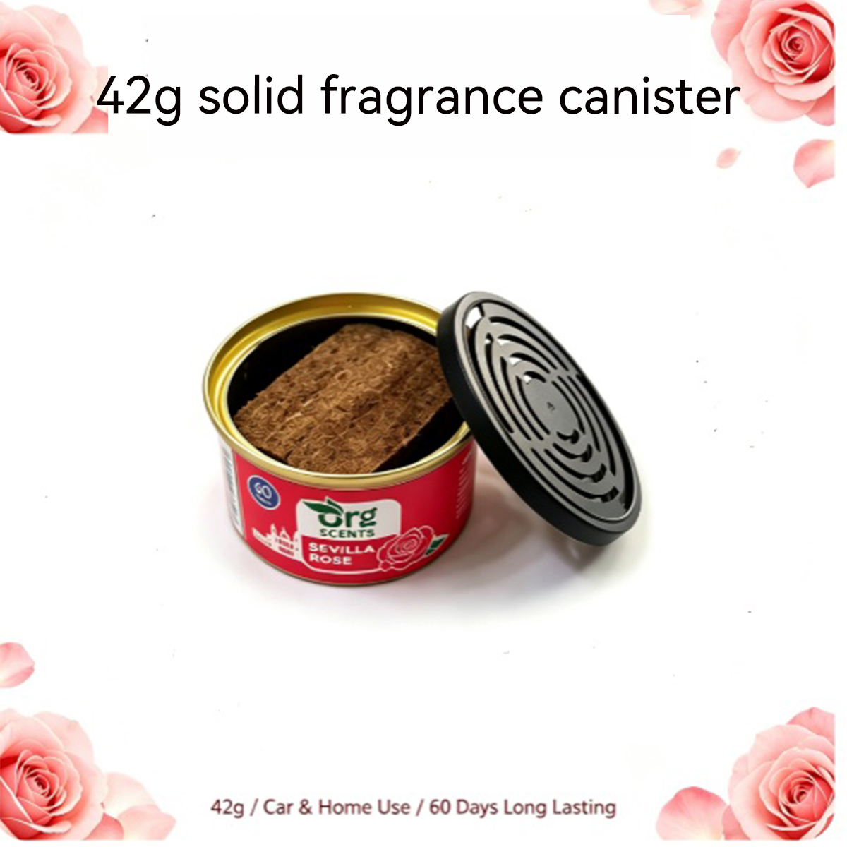 42g 車用芳香剤 固形香水缶 60日間持続 気臭除去剤 液 - Home Fragrance Logo のレビューと価格