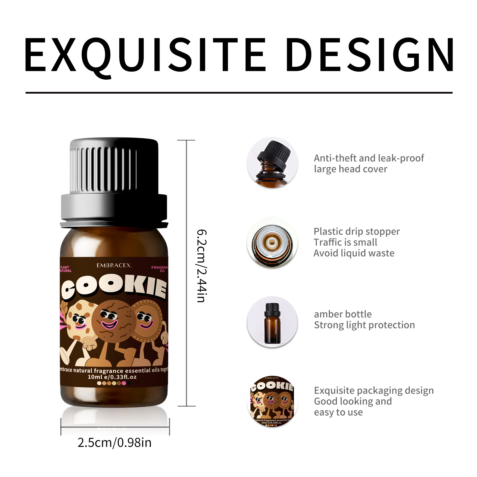 10ml クッキー型フレグランスオイル リードディフューザー - Home Fragrance Gift のレビューと価格