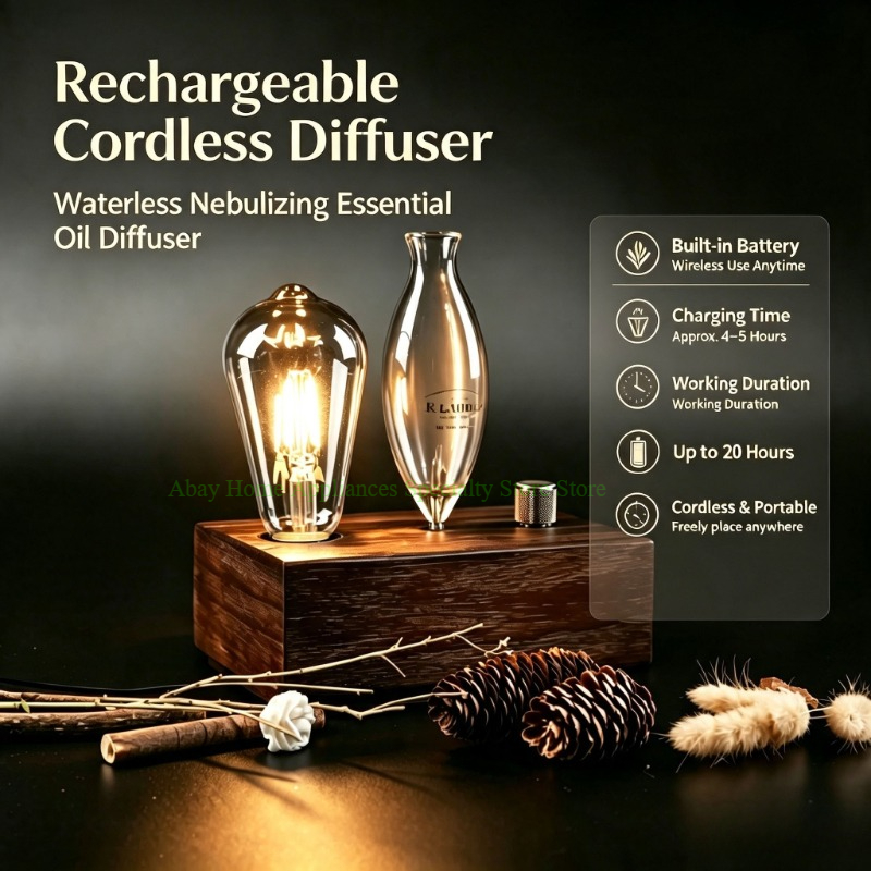 充電式無水ネブライジングエッセンシャルオイルディフューザー  - Home Fragrance Oud のレビューと価格