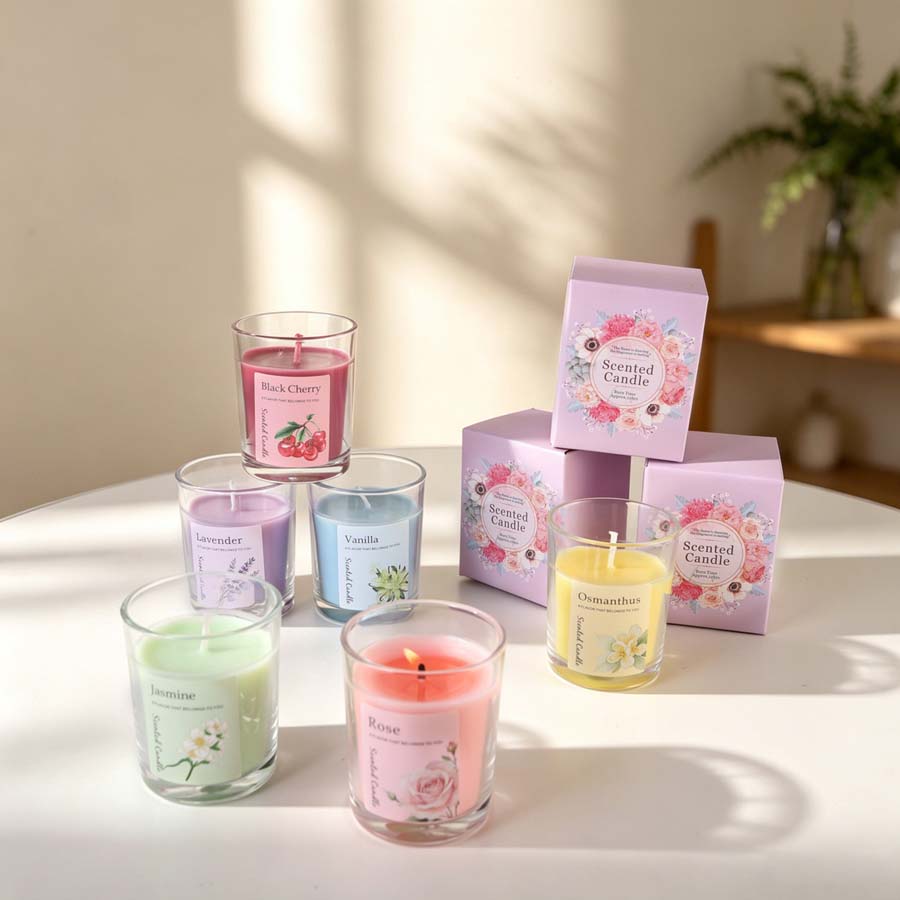 アロマセラピーアロマキャンドルギフトセット 6種類の香りのガ - Home Fragrance Usa のレビューと価格