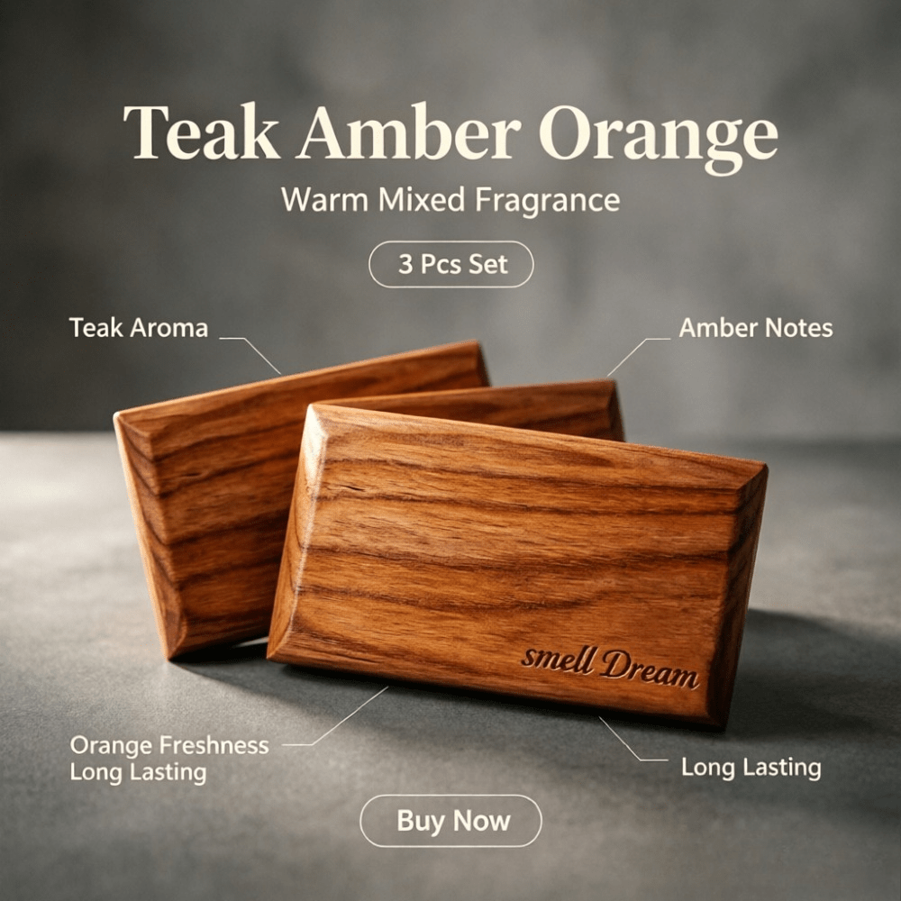 車用芳香剤 チーク・アンバー・オレンジウッドの香り ブロック - Home Fragrance Oud のレビューと価格